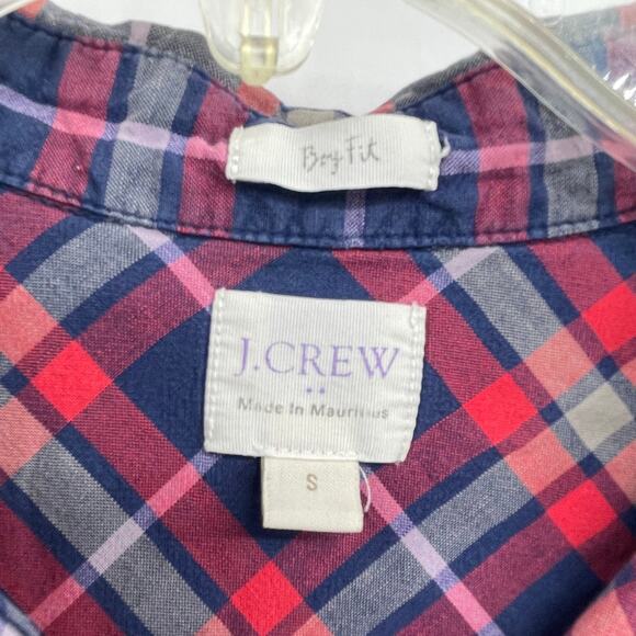 J. Crew Women Cotton Plaid Pattern Button Up Long Sleeve Shirt - Picture 4 of 9